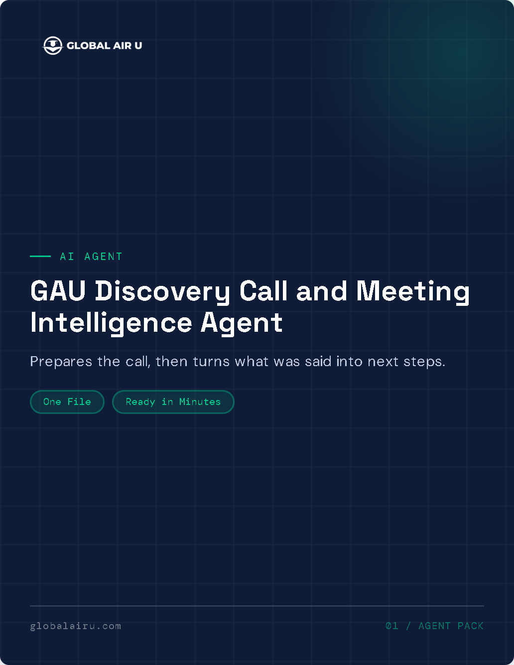 GAU Discovery Call and Meeting Intelligence Agent cover