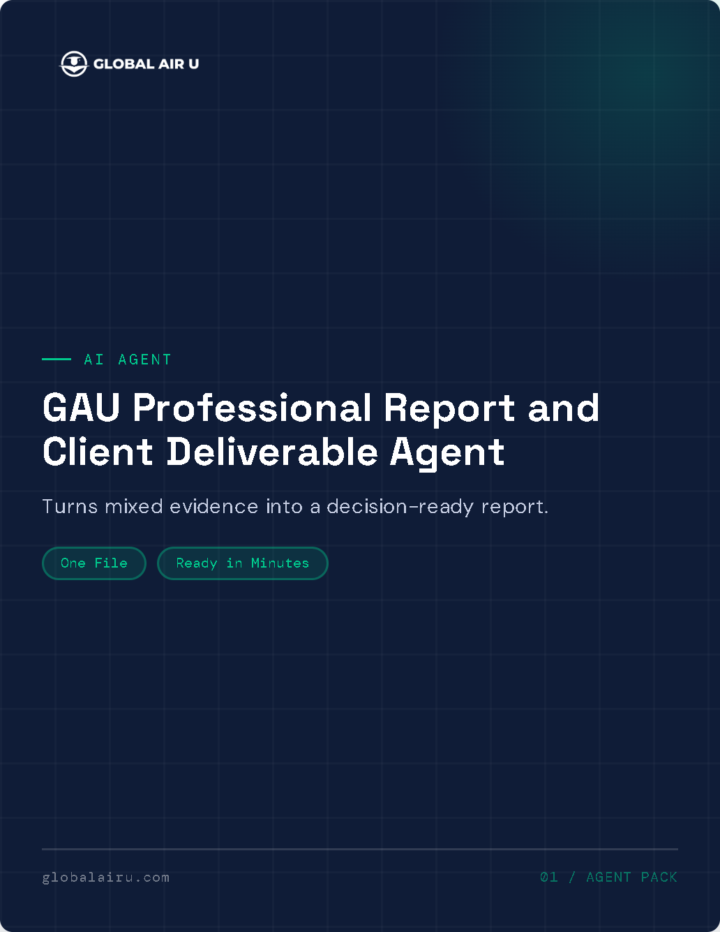 GAU Professional Report and Client Deliverable Agent cover
